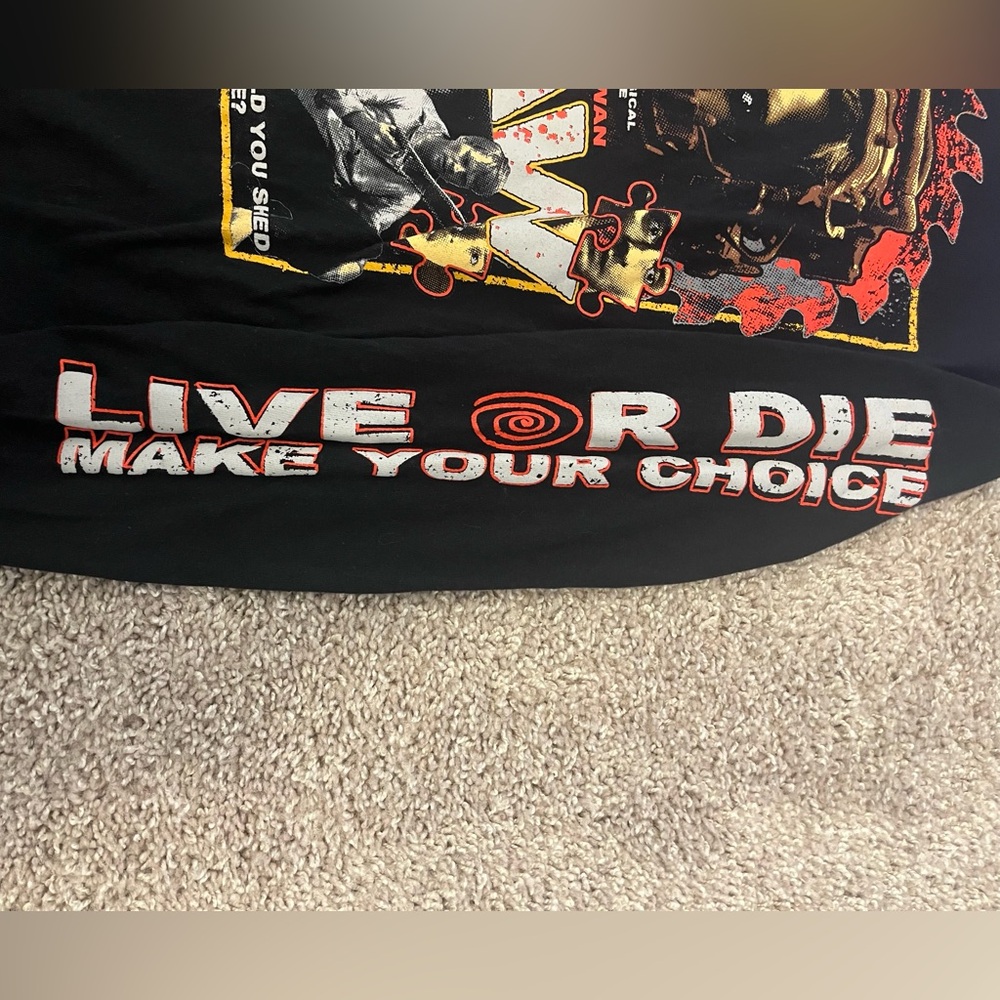 SAW 2004 Graphic Horror Long-Sleeve Tee - Black - Picture 5 of 8